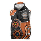 Tigers NAIDOC Week 2026 Personalised Sleeveless Hoodie 50 Years of Deadly Aboriginal Art