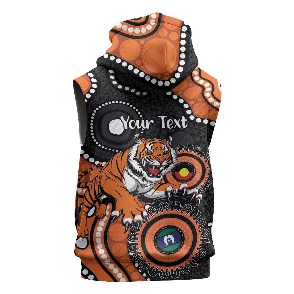 Tigers NAIDOC Week 2026 Personalised Sleeveless Hoodie 50 Years of Deadly Aboriginal Art