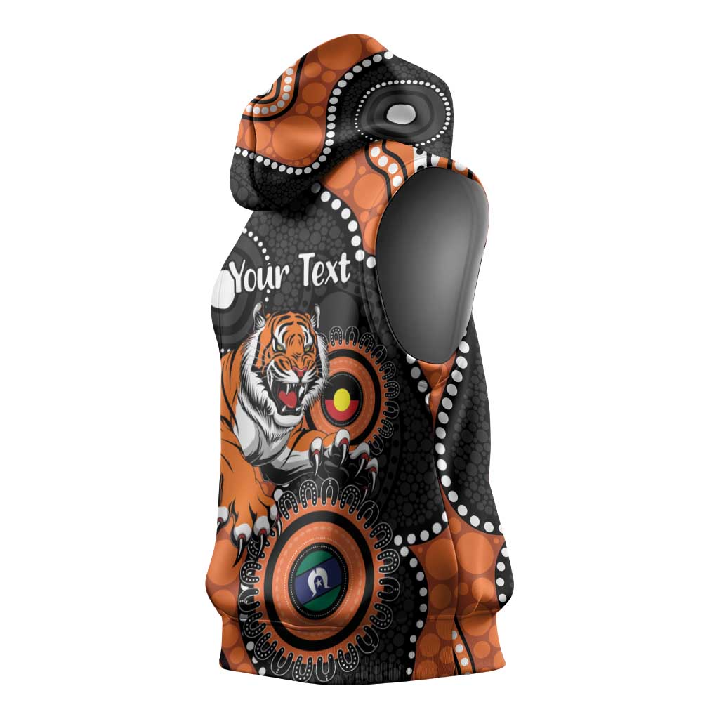 Tigers NAIDOC Week 2026 Personalised Sleeveless Hoodie 50 Years of Deadly Aboriginal Art