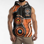 Tigers NAIDOC Week 2026 Personalised Sleeveless Hoodie 50 Years of Deadly Aboriginal Art