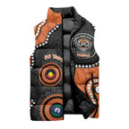 Tigers NAIDOC Week 2026 Personalised Sleeveless Puffer Jacket 50 Years of Deadly Aboriginal Art