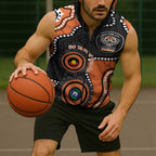 Tigers NAIDOC Week 2026 Personalised Sleeveless Zip Hoodie 50 Years of Deadly Aboriginal Art