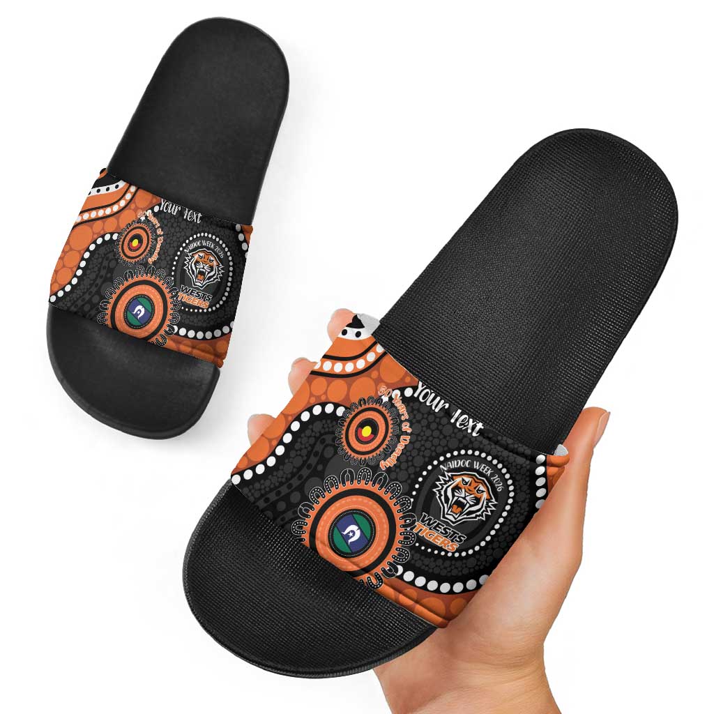 Tigers NAIDOC Week 2026 Personalised Slide Sandals 50 Years of Deadly Aboriginal Art