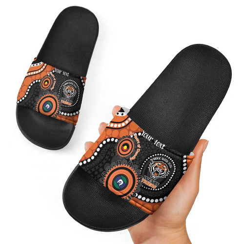 Tigers NAIDOC Week 2026 Personalised Slide Sandals 50 Years of Deadly Aboriginal Art