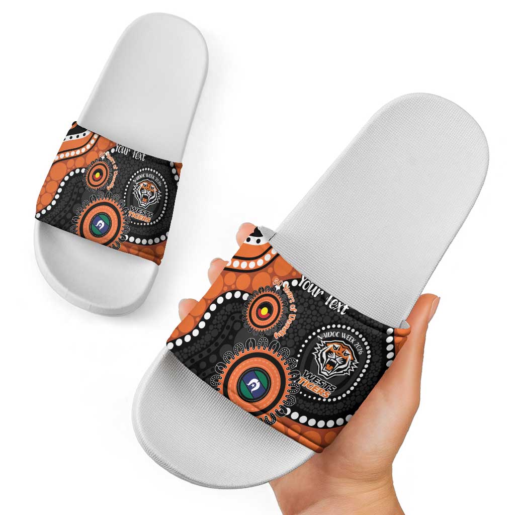 Tigers NAIDOC Week 2026 Personalised Slide Sandals 50 Years of Deadly Aboriginal Art