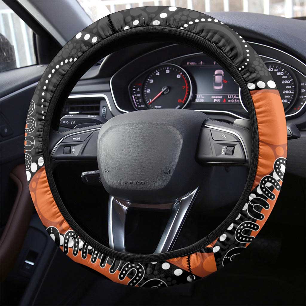 Tigers NAIDOC Week 2026 Steering Wheel Cover 50 Years of Deadly Aboriginal Art
