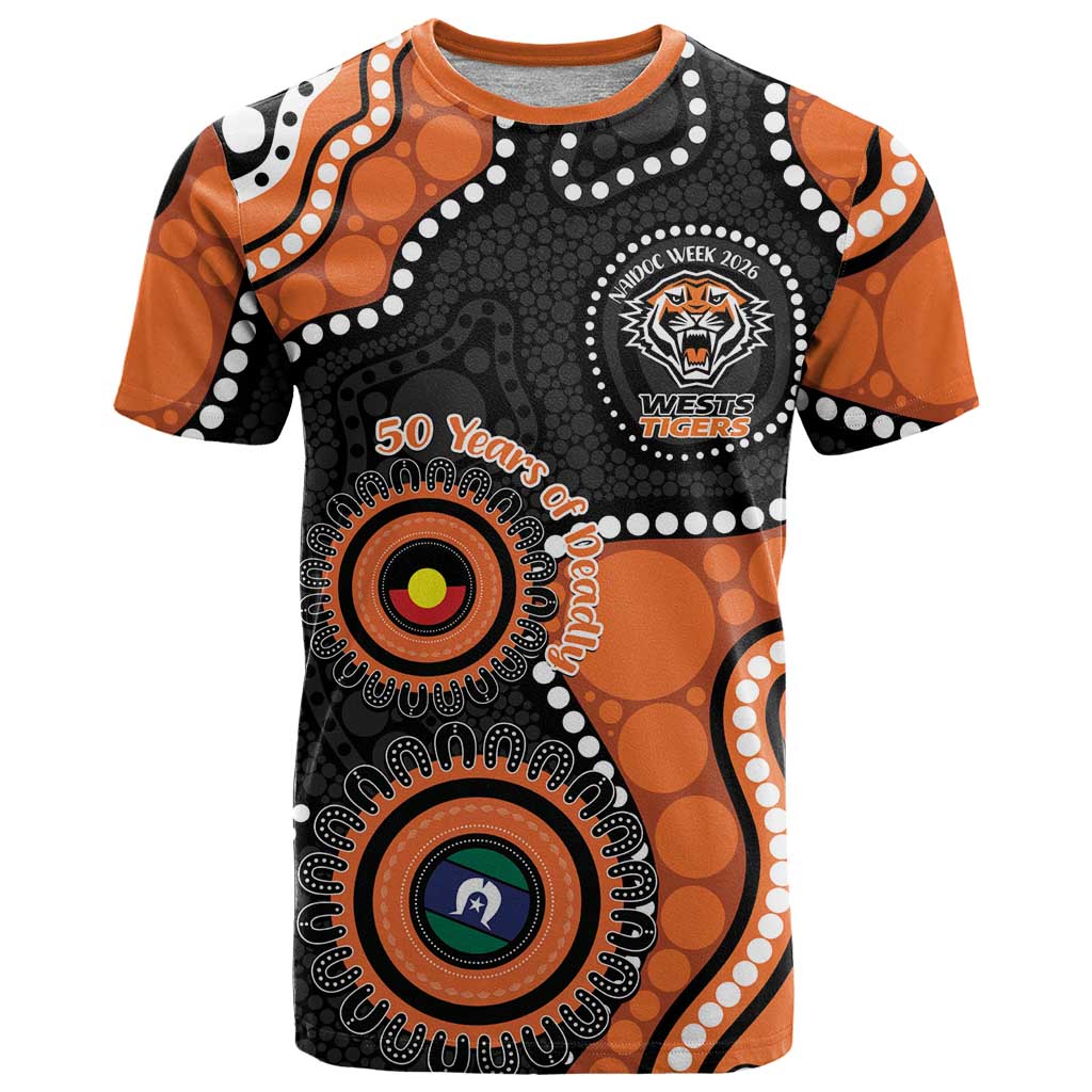 Tigers NAIDOC Week 2026 Personalised T Shirt 50 Years of Deadly Aboriginal Art