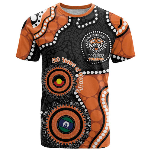 Tigers NAIDOC Week 2026 Personalised T Shirt 50 Years of Deadly Aboriginal Art