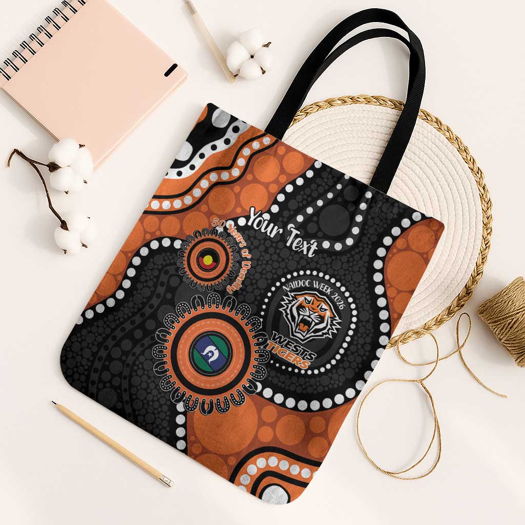 Tigers NAIDOC Week 2026 Personalised Tote Bag 50 Years of Deadly Aboriginal Art
