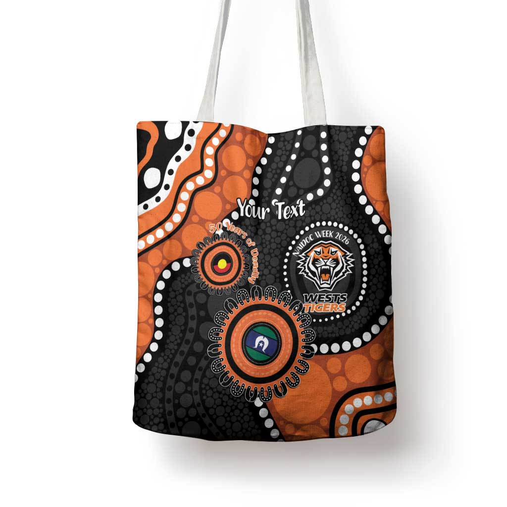 Tigers NAIDOC Week 2026 Personalised Tote Bag 50 Years of Deadly Aboriginal Art
