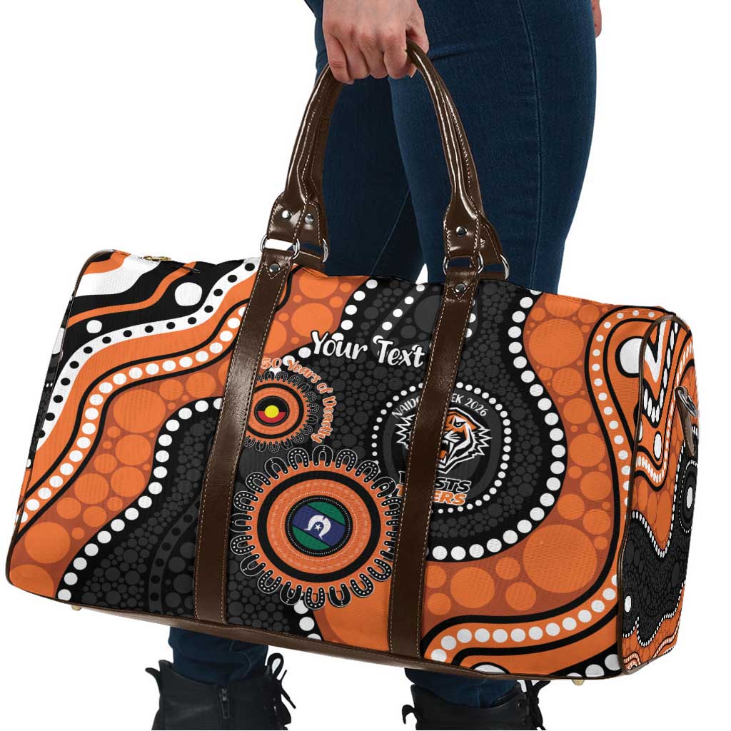 Tigers NAIDOC Week 2026 Personalised Travel Bag 50 Years of Deadly Aboriginal Art