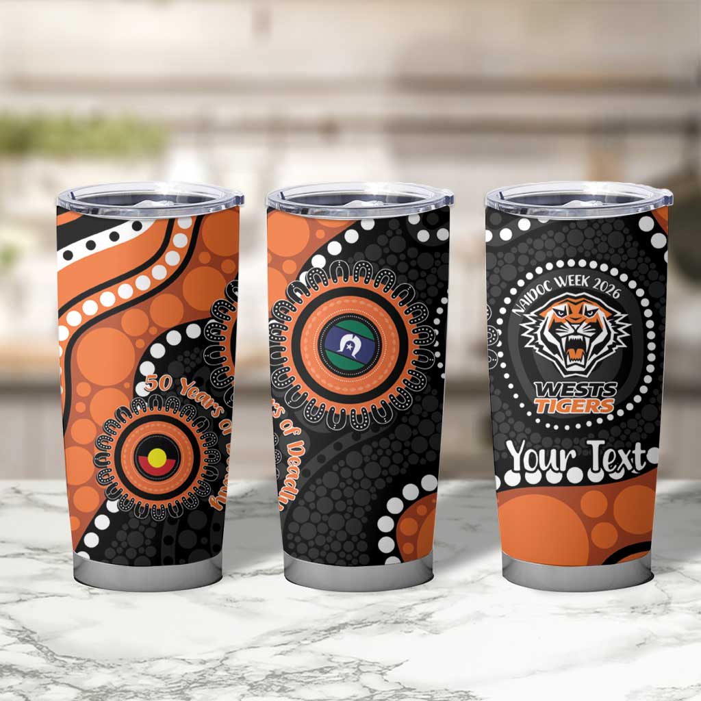 Tigers NAIDOC Week 2026 Personalised Tumbler Cup 50 Years of Deadly Aboriginal Art