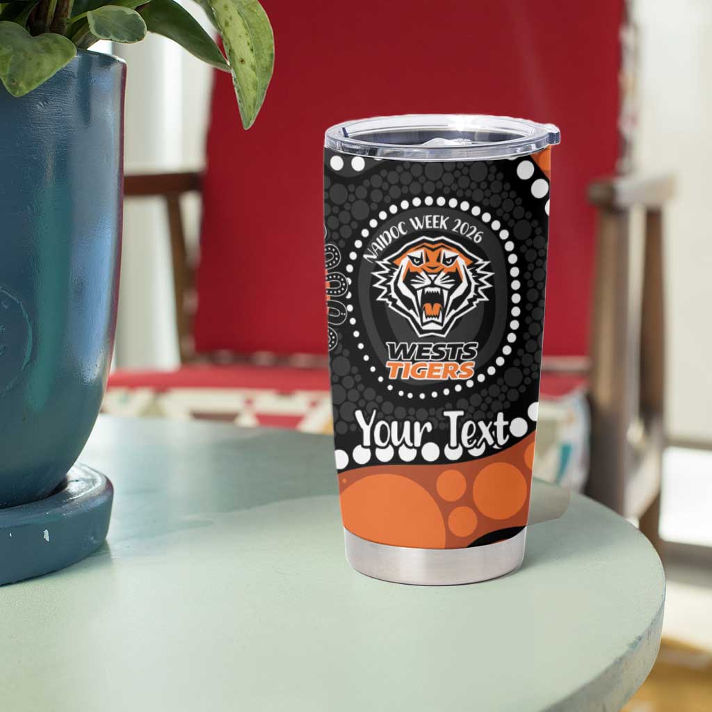 Tigers NAIDOC Week 2026 Personalised Tumbler Cup 50 Years of Deadly Aboriginal Art