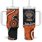 Tigers NAIDOC Week 2026 Personalised Tumbler With Handle 50 Years of Deadly Aboriginal Art