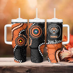 Tigers NAIDOC Week 2026 Personalised Tumbler With Handle 50 Years of Deadly Aboriginal Art