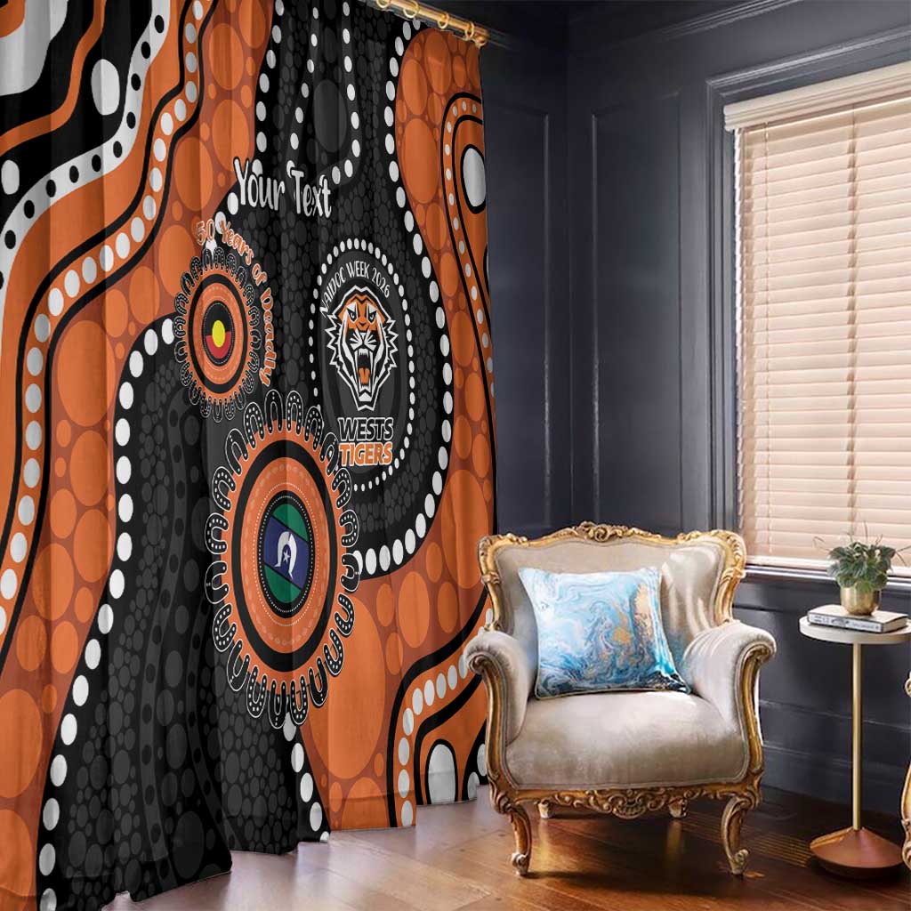 Tigers NAIDOC Week 2026 Personalised Window Curtain 50 Years of Deadly Aboriginal Art
