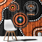 Tigers NAIDOC Week 2026 Personalised Window Curtain 50 Years of Deadly Aboriginal Art