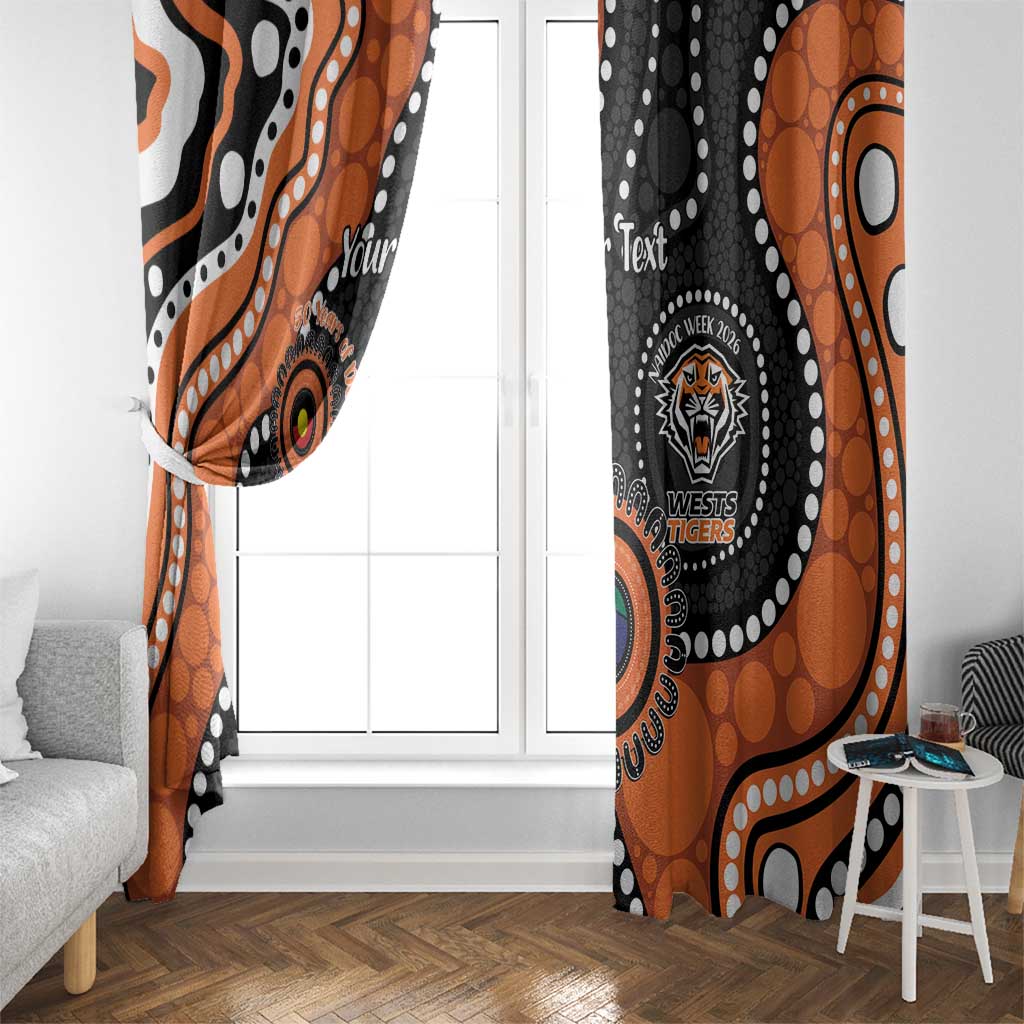 Tigers NAIDOC Week 2026 Personalised Window Curtain 50 Years of Deadly Aboriginal Art
