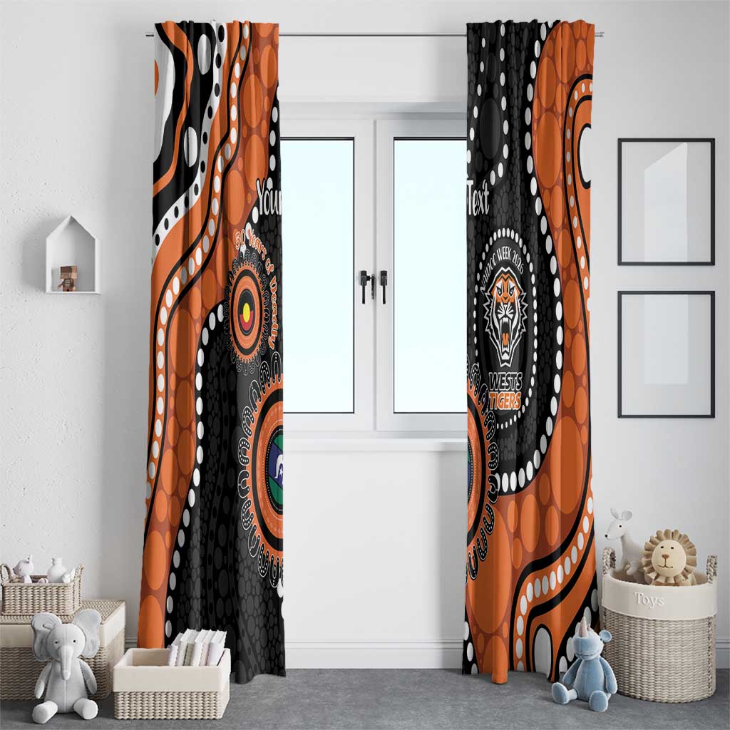 Tigers NAIDOC Week 2026 Personalised Window Curtain 50 Years of Deadly Aboriginal Art