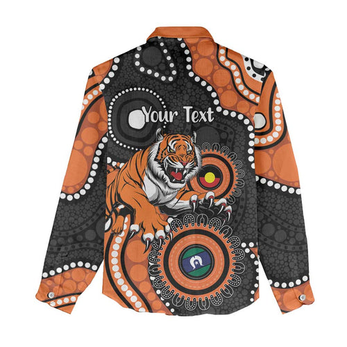 Tigers NAIDOC Week 2026 Personalised Women Casual Shirt 50 Years of Deadly Aboriginal Art