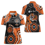 Tigers NAIDOC Week 2026 Personalised Women Polo Shirt 50 Years of Deadly Aboriginal Art