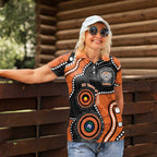Tigers NAIDOC Week 2026 Personalised Women Polo Shirt 50 Years of Deadly Aboriginal Art
