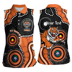 Tigers NAIDOC Week 2026 Personalised Women Sleeveless Polo Shirt 50 Years of Deadly Aboriginal Art