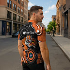 Tigers NAIDOC Week 2026 Personalised Zipper Polo Shirt 50 Years of Deadly Aboriginal Art