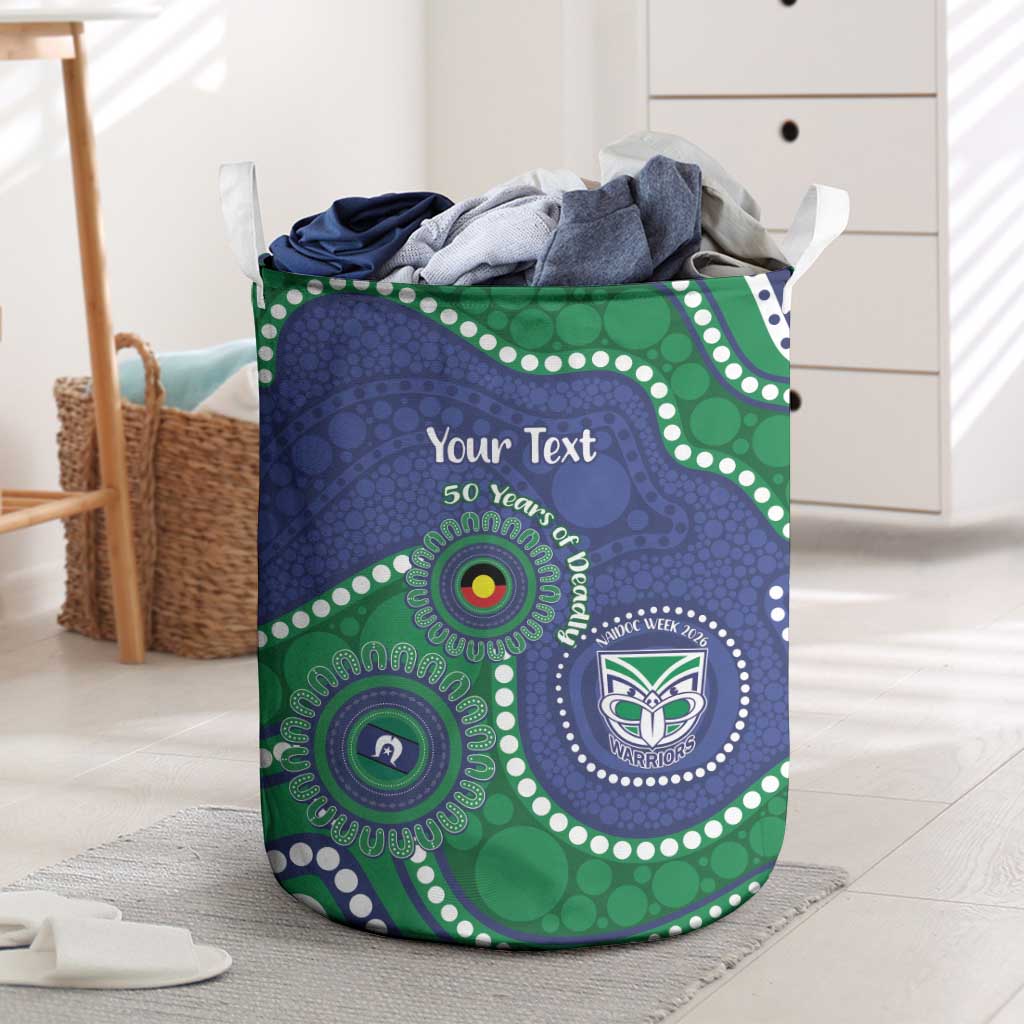 Warriors NAIDOC Week 2026 Personalised Laundry Basket 50 Years of Deadly Aboriginal Art