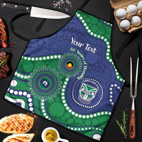 Warriors NAIDOC Week 2026 Personalised Apron 50 Years of Deadly Aboriginal Art