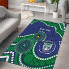 Warriors NAIDOC Week 2026 Personalised Area Rug 50 Years of Deadly Aboriginal Art