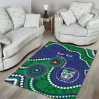 Warriors NAIDOC Week 2026 Personalised Area Rug 50 Years of Deadly Aboriginal Art