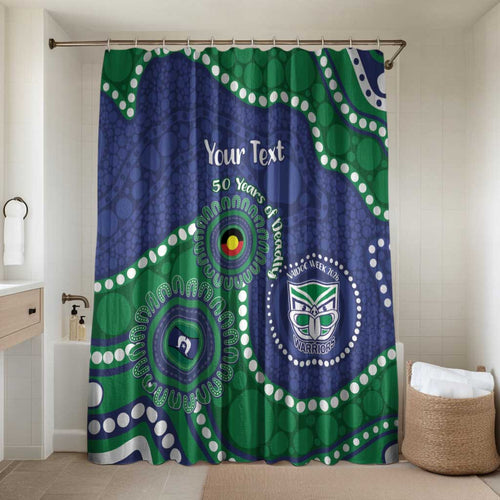 Warriors NAIDOC Week 2026 Personalised Bathroom Set 50 Years of Deadly Aboriginal Art