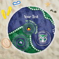 Warriors NAIDOC Week 2026 Personalised Beach Blanket 50 Years of Deadly Aboriginal Art