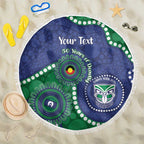 Warriors NAIDOC Week 2026 Personalised Beach Blanket 50 Years of Deadly Aboriginal Art