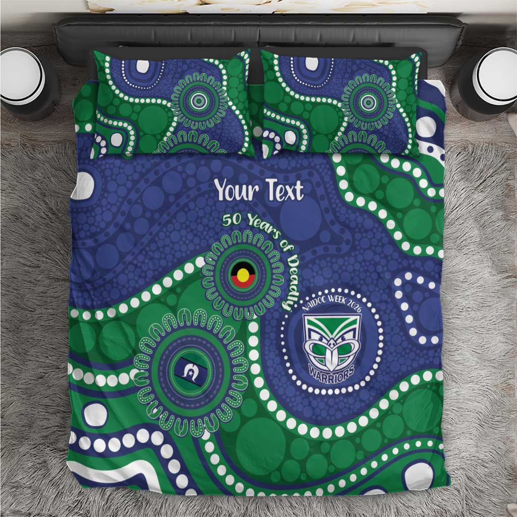 Warriors NAIDOC Week 2026 Personalised Bedding Set 50 Years of Deadly Aboriginal Art