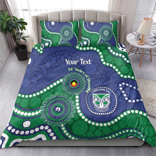 Warriors NAIDOC Week 2026 Personalised Bedding Set 50 Years of Deadly Aboriginal Art