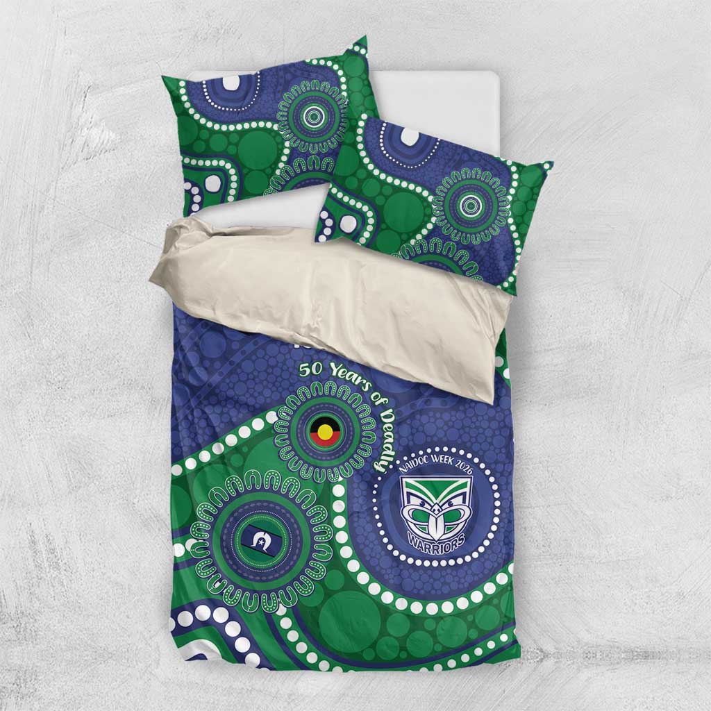 Warriors NAIDOC Week 2026 Personalised Bedding Set 50 Years of Deadly Aboriginal Art