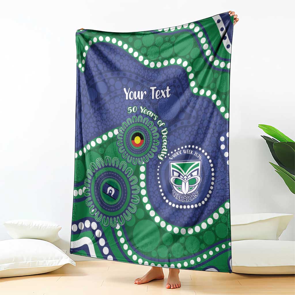 Warriors NAIDOC Week 2026 Personalised Blanket 50 Years of Deadly Aboriginal Art