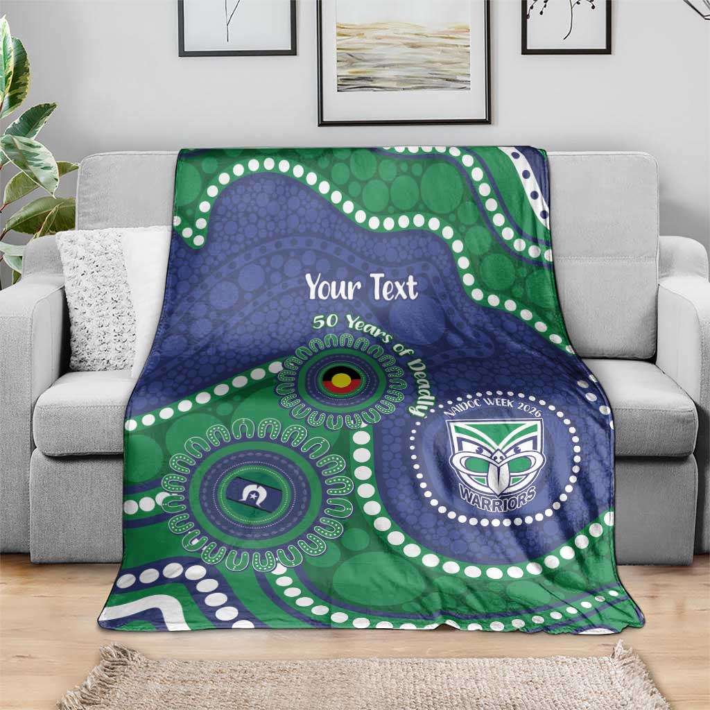 Warriors NAIDOC Week 2026 Personalised Blanket 50 Years of Deadly Aboriginal Art