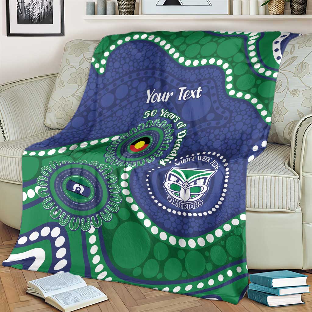 Warriors NAIDOC Week 2026 Personalised Blanket 50 Years of Deadly Aboriginal Art