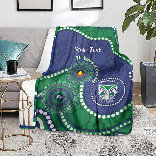 Warriors NAIDOC Week 2026 Personalised Blanket 50 Years of Deadly Aboriginal Art