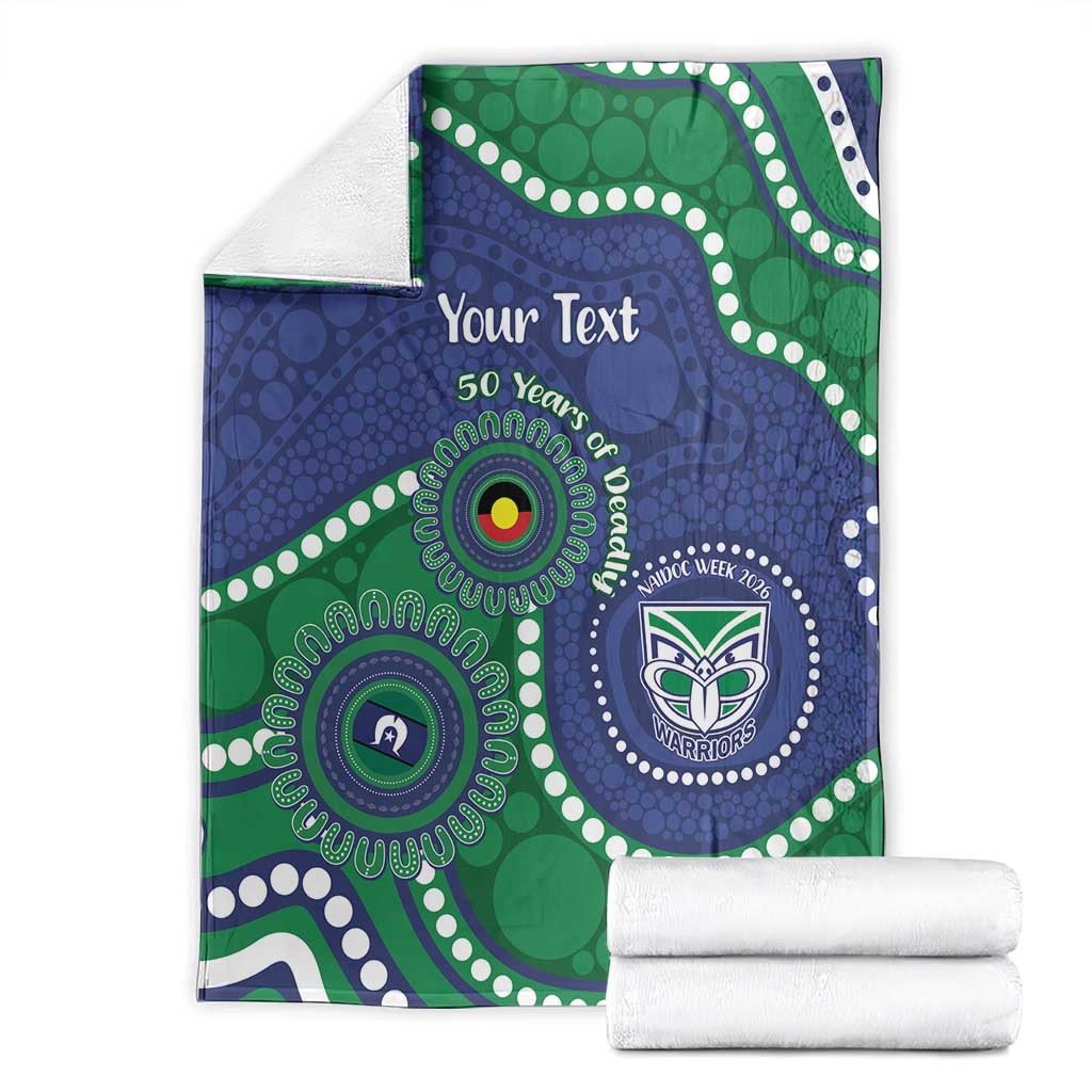 Warriors NAIDOC Week 2026 Personalised Blanket 50 Years of Deadly Aboriginal Art