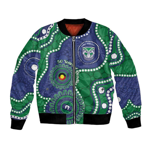 Warriors NAIDOC Week 2026 Personalised Bomber Jacket 50 Years of Deadly Aboriginal Art