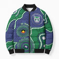 Warriors NAIDOC Week 2026 Personalised Bomber Puffer Jacket 50 Years of Deadly Aboriginal Art