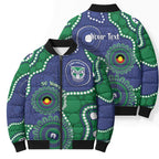 Warriors NAIDOC Week 2026 Personalised Bomber Puffer Jacket 50 Years of Deadly Aboriginal Art
