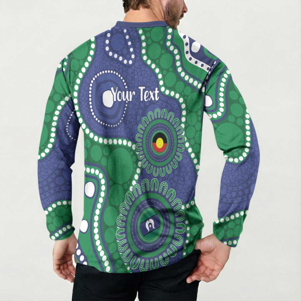 Warriors NAIDOC Week 2026 Personalised Button Sweatshirt 50 Years of Deadly Aboriginal Art