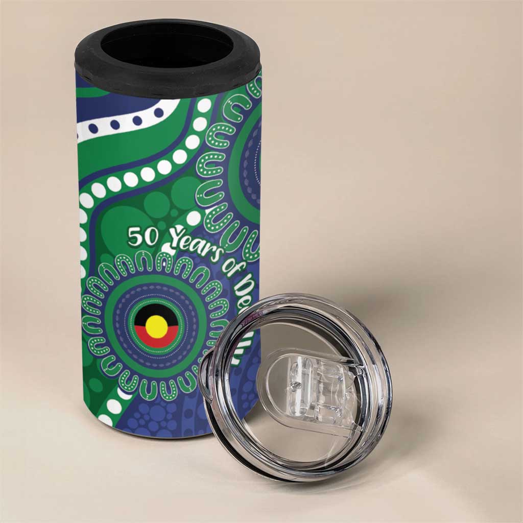 Warriors NAIDOC Week 2026 Personalised 4 in 1 Can Cooler Tumbler 50 Years of Deadly Aboriginal Art