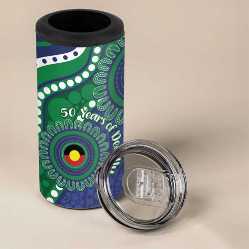 Warriors NAIDOC Week 2026 Personalised 4 in 1 Can Cooler Tumbler 50 Years of Deadly Aboriginal Art