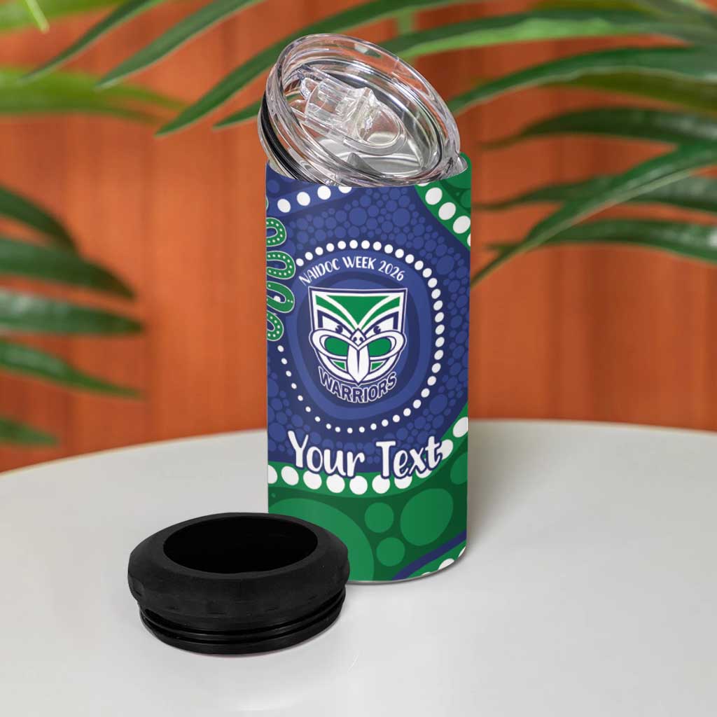 Warriors NAIDOC Week 2026 Personalised 4 in 1 Can Cooler Tumbler 50 Years of Deadly Aboriginal Art